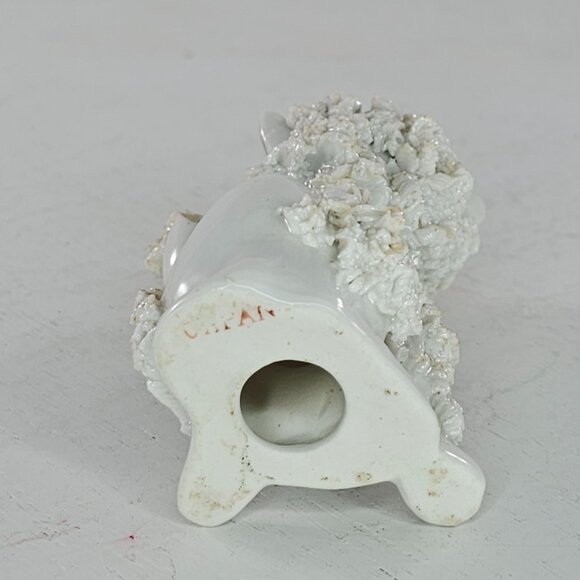 Vintage White Ceramic Spaghetti Kitten Cat Figurine 1950s MCM *FLAW* - Picture 6 of 8